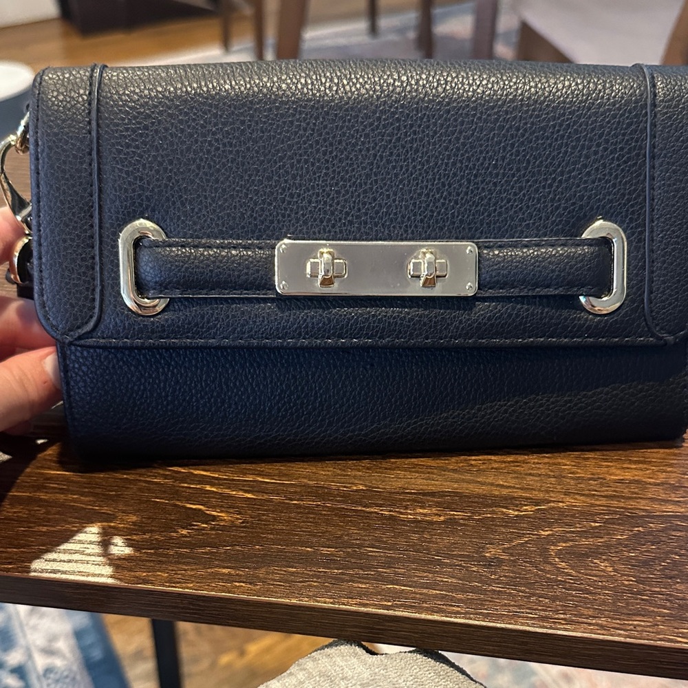 Jessica Simpson Black Crossbody Bag with Silver Details